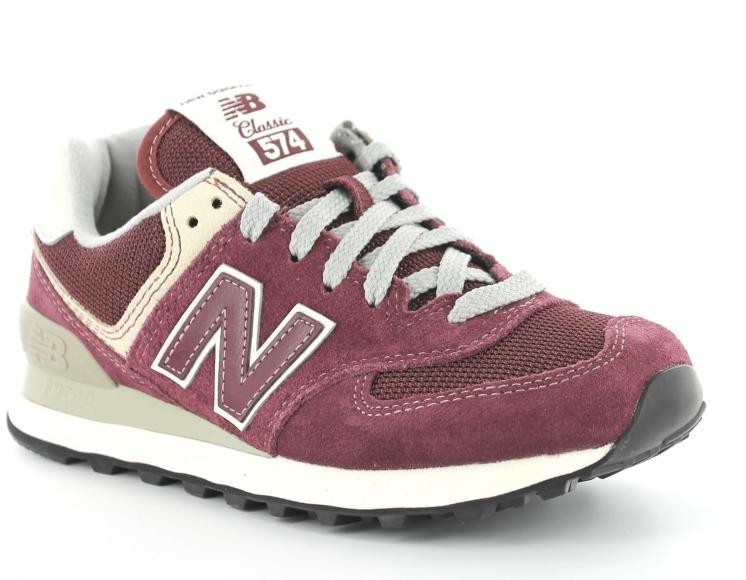 new balance 574 bordeaux et blanc