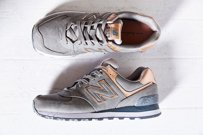 new balance gray and rose gold