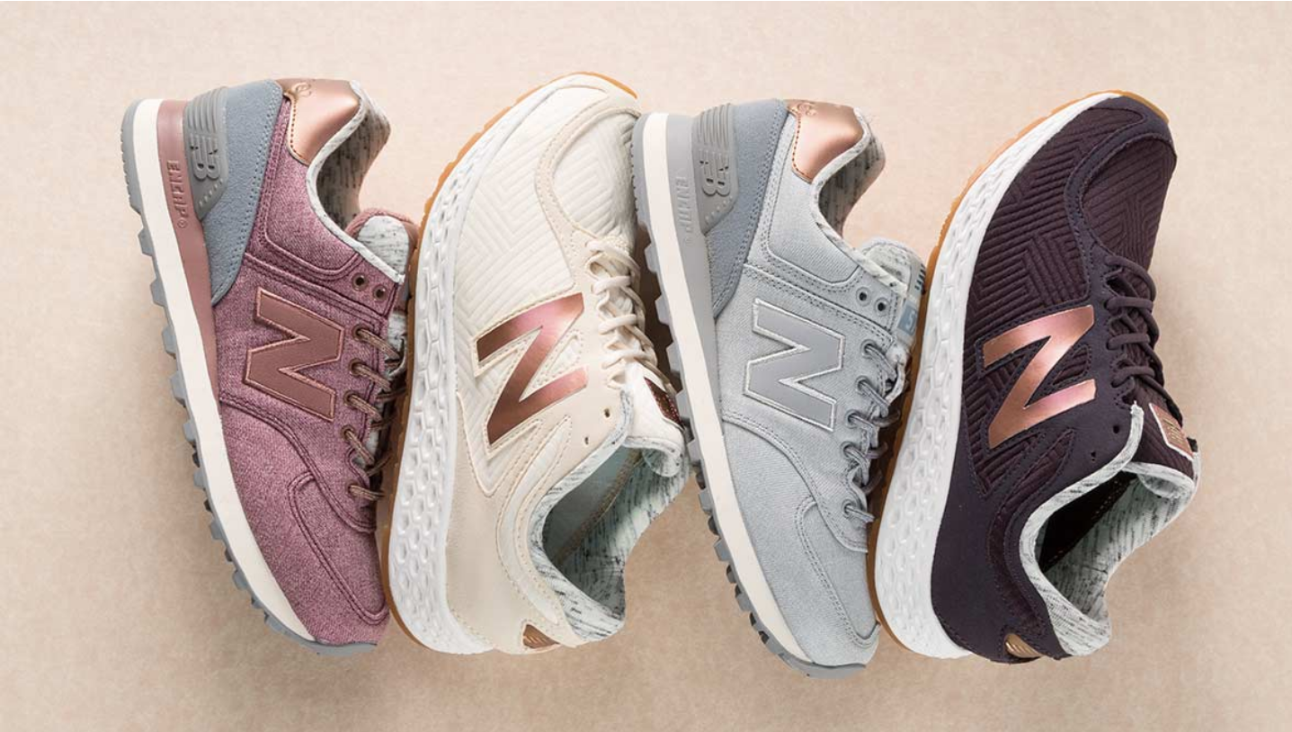 new balance gris rose gold